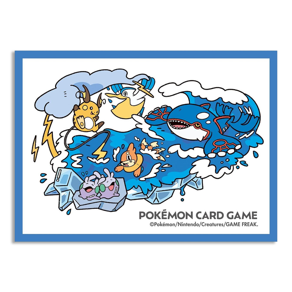 Pokemon Center Japan Exclusive Card Sleeves - Kyogre, Raichu, & Friends 64ct