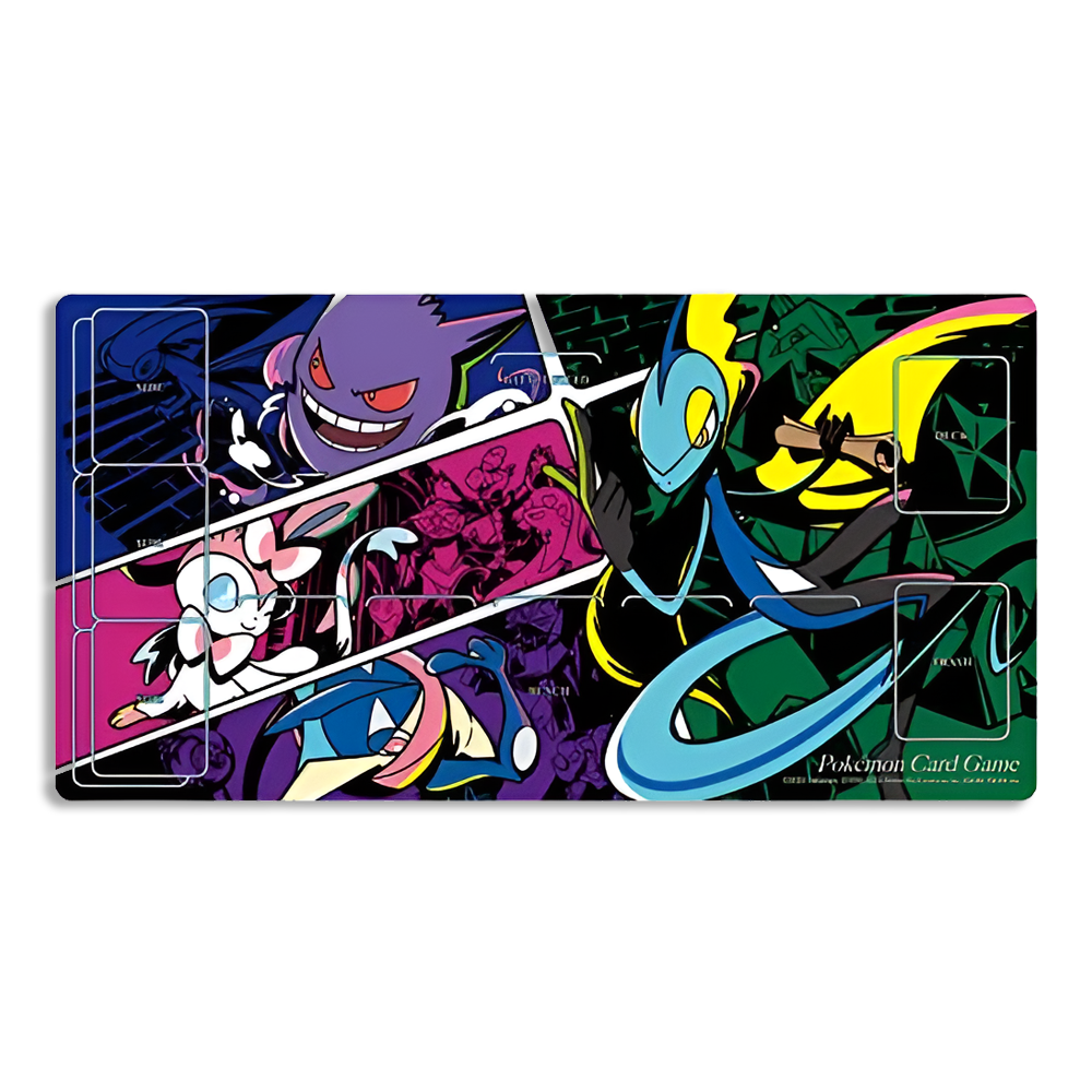 Pokemon Center Japan Gengar Sylveon Greninja & Inteleon Playmat
