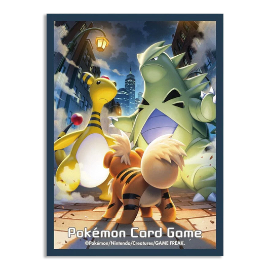 Pokemon Center Japan Exclusive Card Sleeves - Growlithe, Tyranitar, Ampharos 64ct