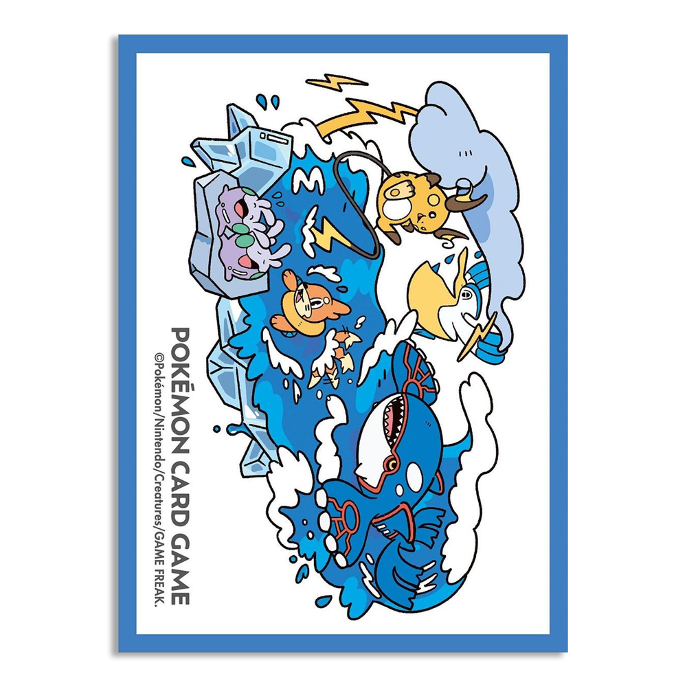Pokemon Center Japan Exclusive Card Sleeves - Kyogre, Raichu, & Friends 64ct