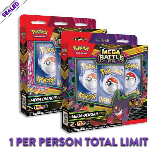 (LIMIT 1 BUNDLE TOTAL) Mega Evolutions EN Mega Battle Deck Bundle (Sealed)