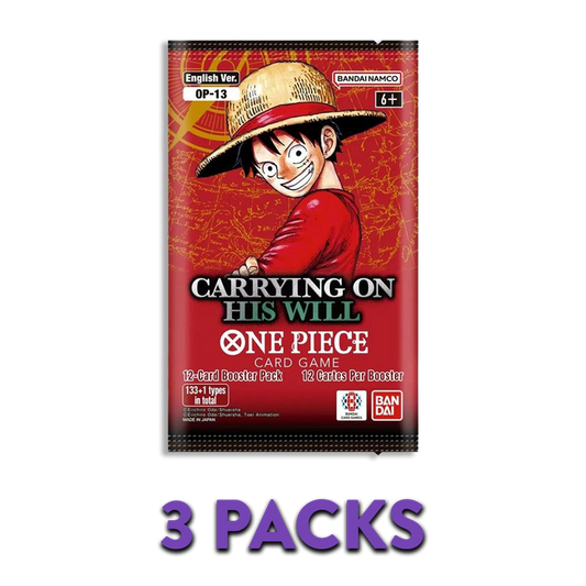One Piece Carrying On His Will OP-13 EN 3-PACK (Live Break)