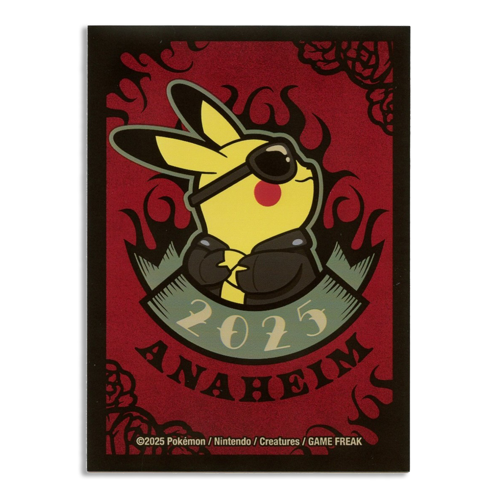 2025 Pokemon Center Worlds Anaheim Exclusive Pikachu Sleeves 65ct