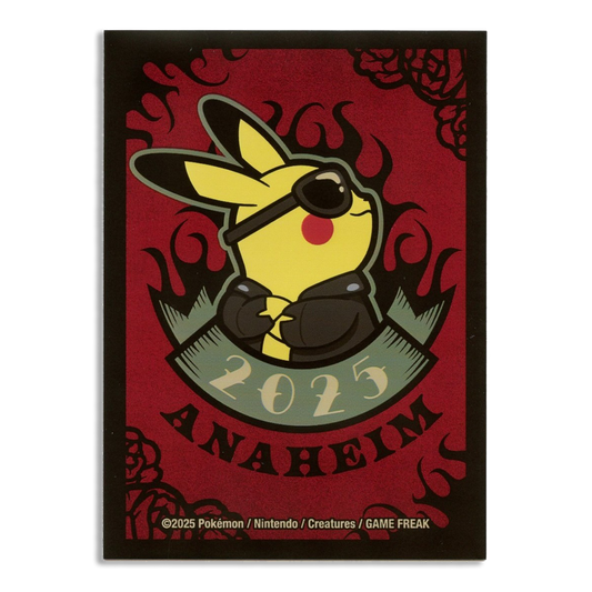 2025 Pokemon Center Worlds Anaheim Exclusive Pikachu Sleeves 65ct