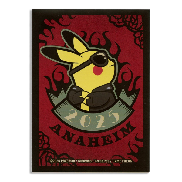 2025 Pokemon Center Worlds Anaheim Exclusive Pikachu Sleeves 65ct