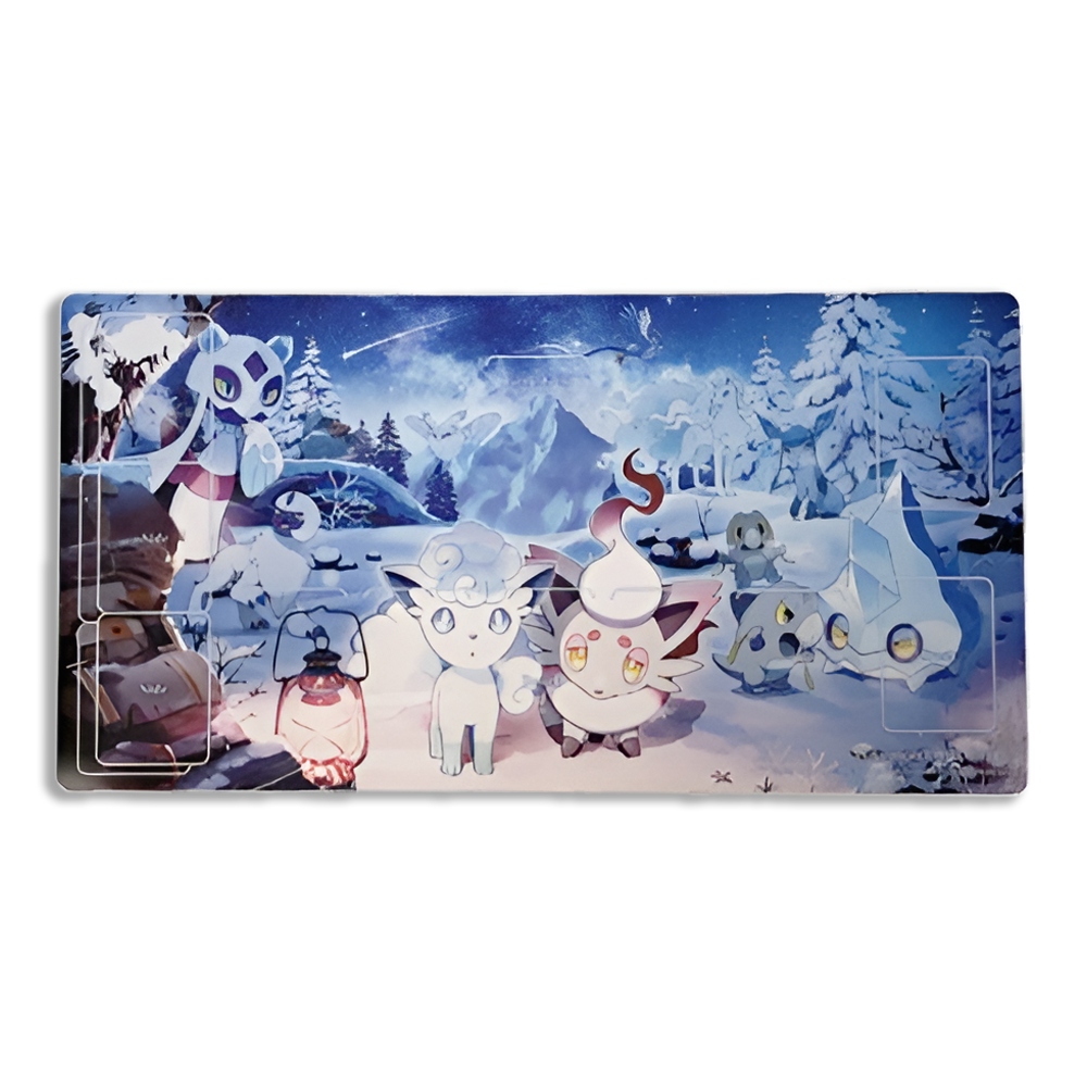 Pokemon Center 2025 Hisuian Zorua Alolan Vulpix Playmat