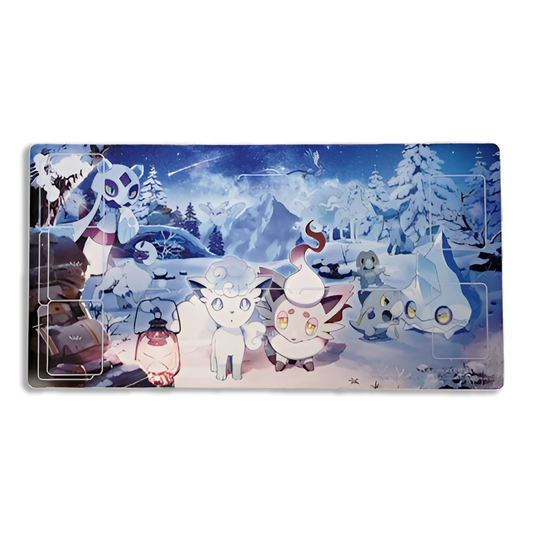Pokemon Center 2025 Hisuian Zorua Alolan Vulpix Playmat