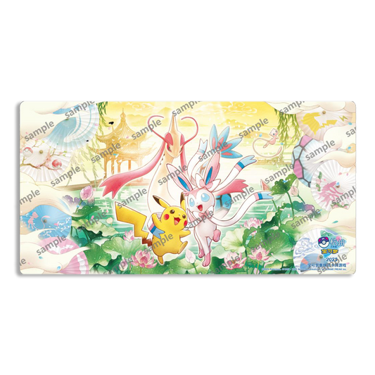 Pokemon Center Chinese Exclusive 2025 HangZhou Masters Pikachu & Sylveon Playmat