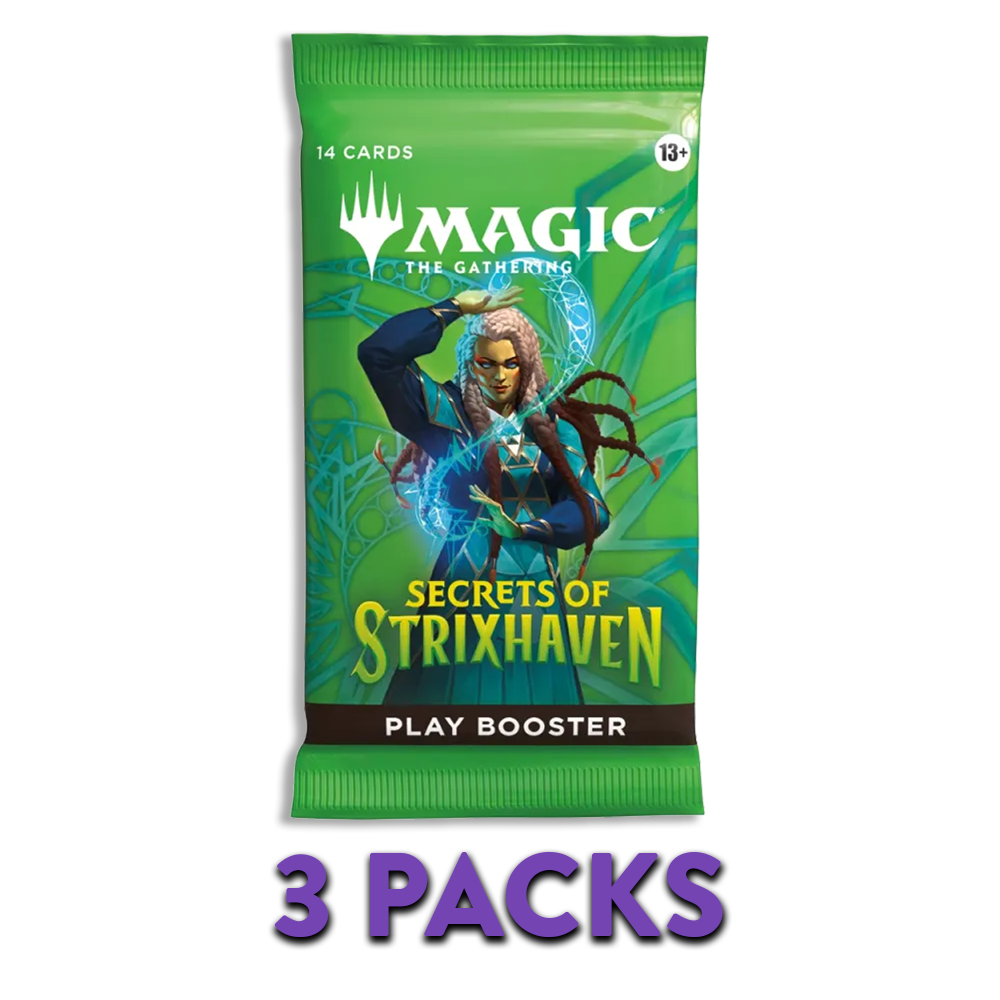 MTG: Secrets of Strixhaven PLAY BOOSTER 3-PACK (Live Break)